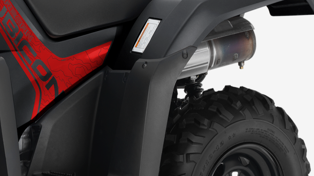 L'arrière d'une Honda Rubicon en studio